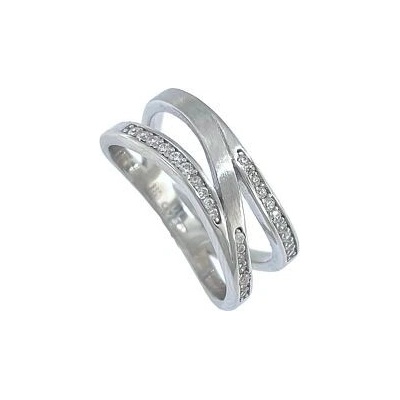 Infinitysilver Stříbrný prsten vlnky se zirkony OR24454