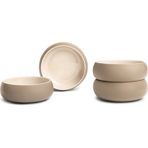 Bonami Selection Бежови глинени купички в комплект 4 бр. за супа/рамен 1 l Terra Vira - Bonami Selection (346G-002A-HJ21746-180-SET 4)