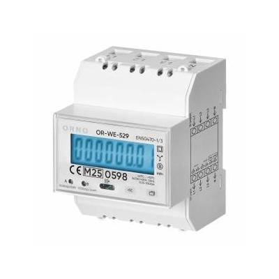 3-phase electricity meter, 100A, RS-485 port, MID, 4 modules, DIN TH-35mm, PV-Ready