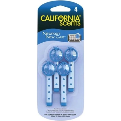 California Scents Vent Stick Newport New Car 4 ks