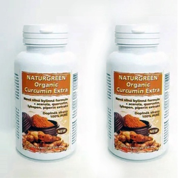 Naturgreen Organic Curcumin Extra+Piperin extrakt 120 vegan kapslí