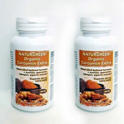 Naturgreen Organic Curcumin Extra+Piperin extrakt 120 vegan kapslí