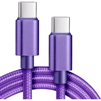 Rychlonabíjecí a datový kabel Madvell USB-C 60W 1 až 2 metry fialová Délka: 2 metry