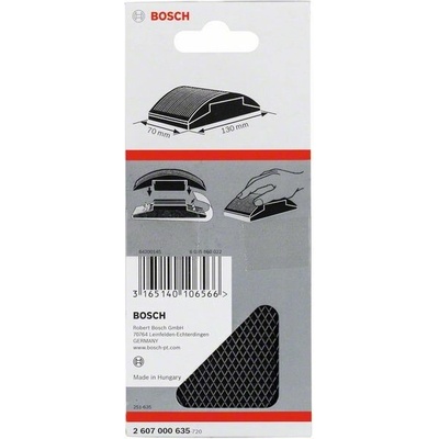 BOSCH Špalík pro ruční broušení 70 x 130 mm 2607000635
