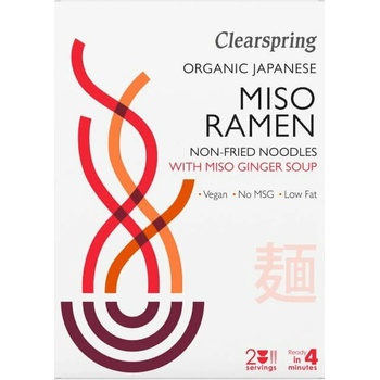 Clearspring Miso Ramen japonská nudlová polévka se zázvorem BIO 2 x 105 g