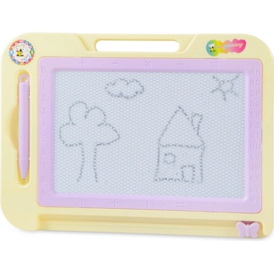 FunPlay B88331 Detská tabuľka na kreslenie s príslušenstvom 25x18,5cm žltá