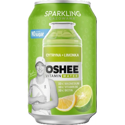 Oshee Perlivá vitamínová voda Citron + Limetka 330 ml