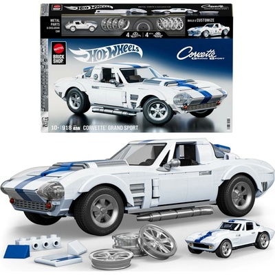 Mattel Brick Shop Hot Wheels Elite Series stavební set 1/16 Corvette Grand Sport JGR31