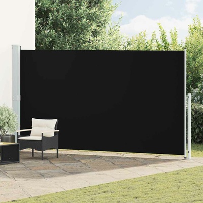 vidaXL Zatahovací boční markýza 200 x 500 cm černá