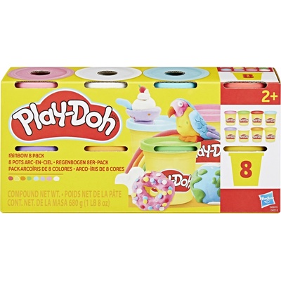 Play-Doh Balenie 8 ks téglikov 85 g dúhové farby