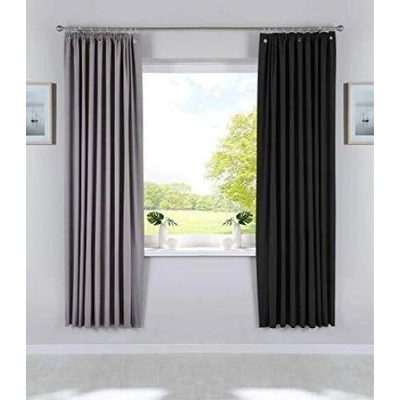 Дрейпари БГ Затъмняваща 100%, плътна завеса с пришита ширит лента за релса или за директен монтаж на стъкло с вендузи, размер 200x130, код-10000335