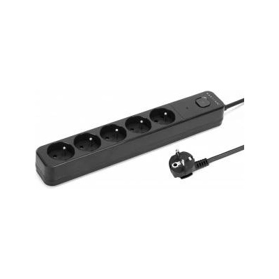 Montis Power Strip Surge Protector Black 5-Outlet 3m MT187-BK-3