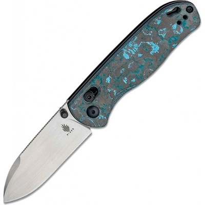 Kizer Azo Drop Bear Folding Knife - Arctic Storm FatCarbon Handles Ki3619A2