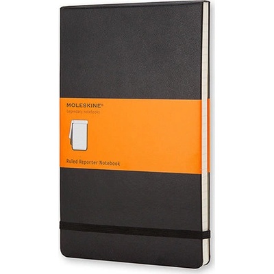 Moleskine Zápisník Reporter tvrdé desky S, linkovaný, černý linkovaný A6 96 listů – Zboží Živě