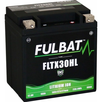 FULBAT LiFePO4 12V 18Ah 900A YIX30L-BS hmotnosť 1,12 kg, 168x127x177