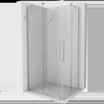 Mexen Velar Duo плъзгаща се душ кабина 100 x 90 см, прозрачен, четкан никел - 871-100-090-02-97 (871-100-090-02-97)