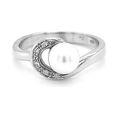 Beny Jewellery zlatý s Přírodní Perlou a diamanty 2010971