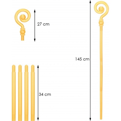 SPRINGOS Mikulášska barla 145 cm zlatá