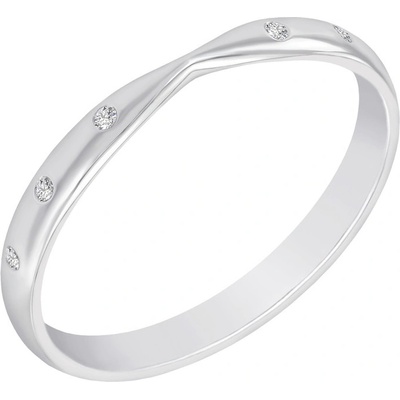 Eppi platinový minimalistický eternity prsteň s diamantmi Conall R41892