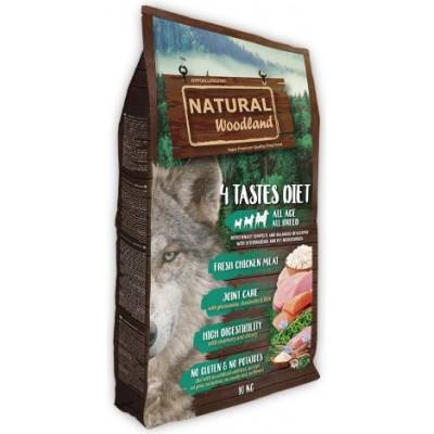 Natural Greatness Natural WoodLand 4 Tastes Diet JOINT CARE - Прясно месо от Пуйка, Пиле, Сьомга и риба Тон - храна за кучета от всички възрасти и породи с грижа за ставите - 10 кг, Испания ASM02PF10