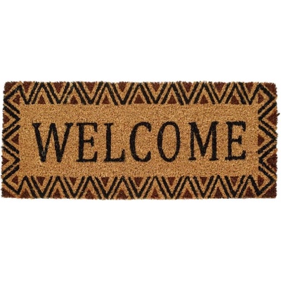 60 x 25 см правоъгълна изтривалка от кокосови влакна с надпис Welcome