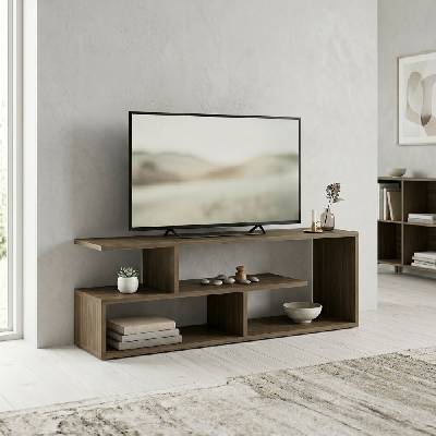 TopMebel Меламинов ТВ шкаф Forever Megapap, цвят орех, размери 120x30x40 см