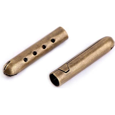Koncovka kovová na šňůrku 4x18mm, staromosaz – Zboží Dáma