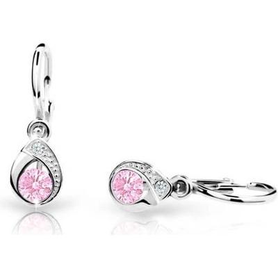 Cutie Jewellery detské náušnice z bieleho zlata C1898-10-X-2 svetlo modrá