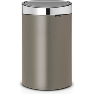 Brabantia Кош за смет Brabantia Touch Bin New 40L, Platinum, метален капак (650529)