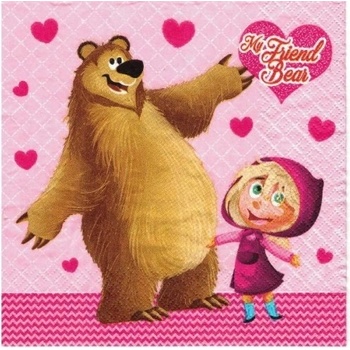 Procos servítky Máša a medveď 33x33cm 20ks