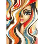 Magnolia - Puzzle Lerda: Wavy Hair Girl - 1 000 piese