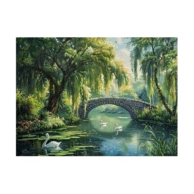 Norimpex diamantové malování Kamenný most nad řekou 30 x 40cm
