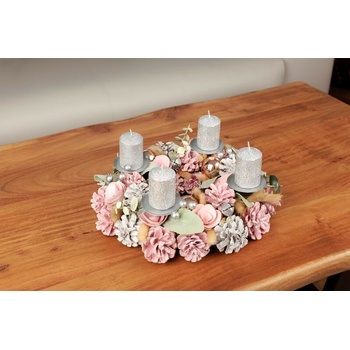 MagicHome Vianoce adventný ružový 30 cm