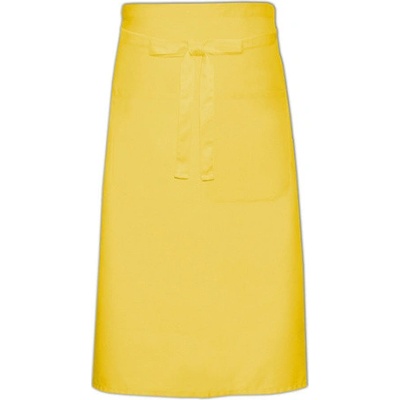 Link Kitchen Wear Kuchařská zástěra s kapsou X970T Yellow 100x70cm