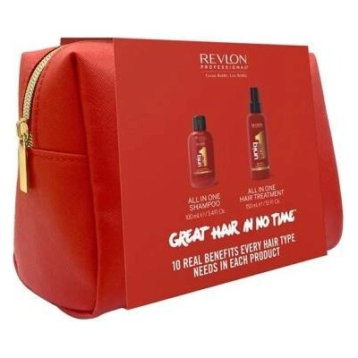 Revlon Uniq One maska ve spreji 150 ml + šampon 100 ml + kosmetickou taštičkou kosmetická sada