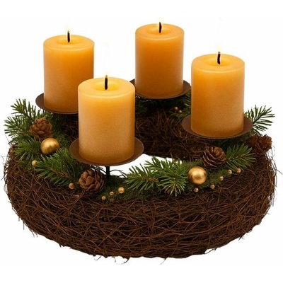 Veniec adventný s úchytkami 9 x 30 cm