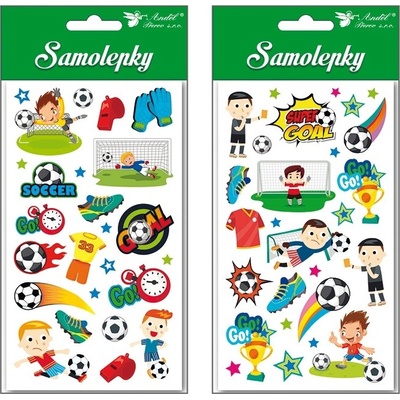 ANDĚL Samolepky fotbal 9 x 16 cm