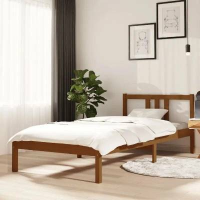 Nábytek XL 814872 Rám postele medově hnědý masivní dřevo