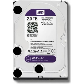 Western Digital WD Purple 3.5 2TB 5400rpm 64MB SATA3 (WD20PURX)
