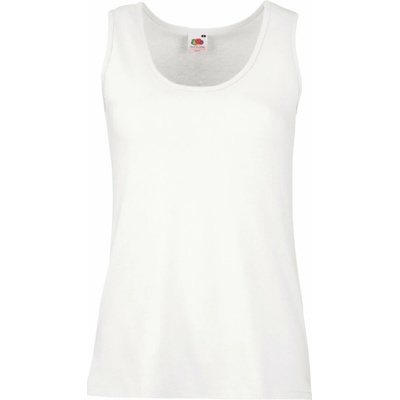Fruit of the Loom Tílko Lady-Fit Valueweight Vest bez rukávu dámské COT16137600100-white