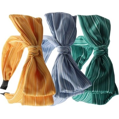 Čelenka s mašlí pro ženy, látková čelenka do vlasů, elastická čelenka, roztomilé uzlové vlasové