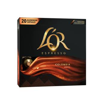L'OR L´OR Espresso Colombia Andes - 20 алуминиеви капсули, съвместими с кафе машини Nespresso®