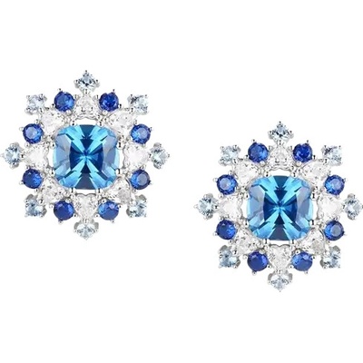 Dabog Strieborné 925 dámske náušnice Sapphire Nova s modrými zirkónmi ST-Z-NA-027