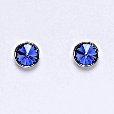 Čištín na šroubek se Swarovski krystalem saphire NŠ 1336