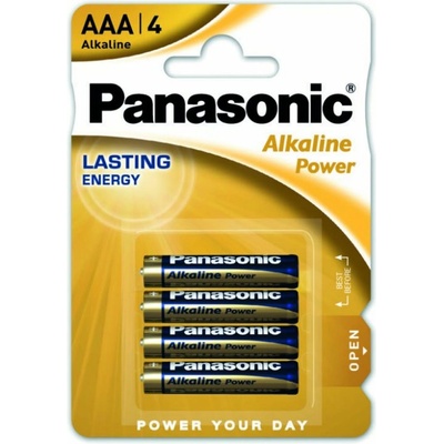 Panasonic Батерии алкални Panasonic Alkaline Power, AAA, LR03, 1.5V, 4бр (9004651)