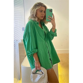 Madmext Дамска Oversize риза MG1794 - Зелена #394859 (394859_Зелен)