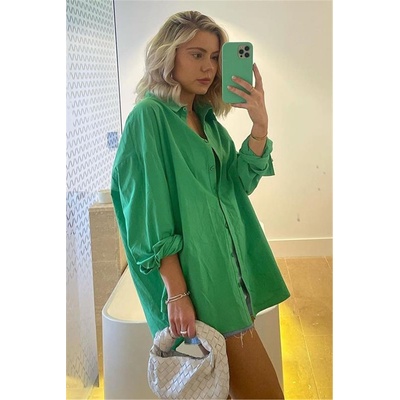 Madmext Дамска Oversize риза MG1794 - Зелена #394859 (394859_Зелен)