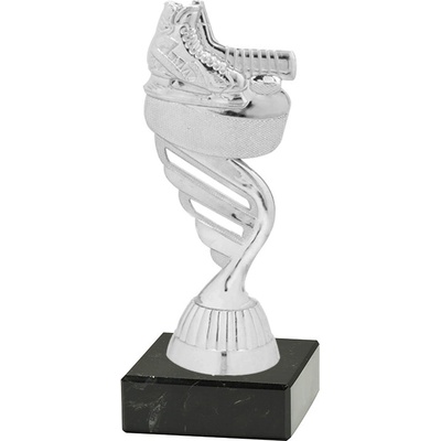 Soška LEDNÍ HOKEJ M/P423 stříbrná černý mramor 15 cm