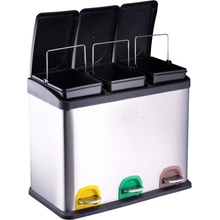 Dirt Devil 3 x 15 l 59 x 30 x 47,5 cm víko Soft Close nerezová ocel