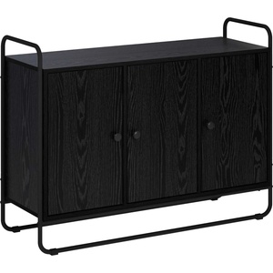vidaXL Бюфет Черен дъб 102 x 35 x 75 см Обработено дърво (8007972)